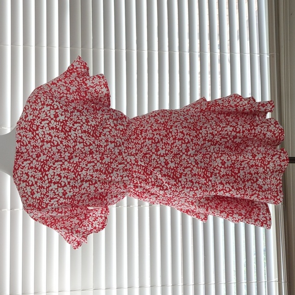 Pink Lily dress, small floral, ruffles, size small - Picture 5 of 15